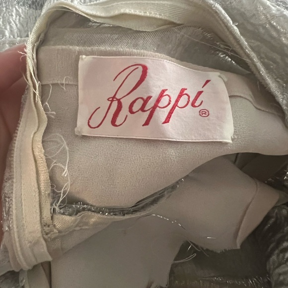 Vintage Rappi Couture The May Co Silver Lamé 60s Gown - Picture 5 of 16